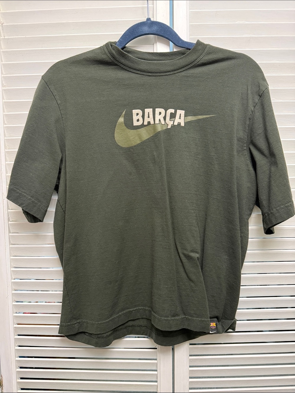 Nike Olive Green Barça Crop Top